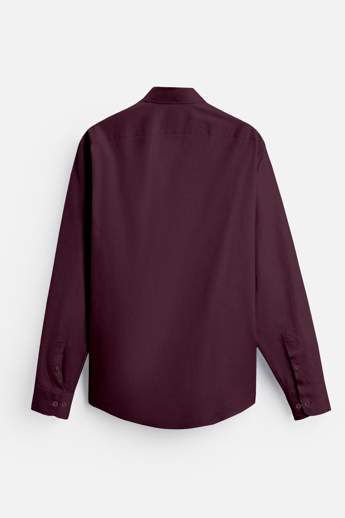 Plain Wine Classic Fit Satin Casual Shirt