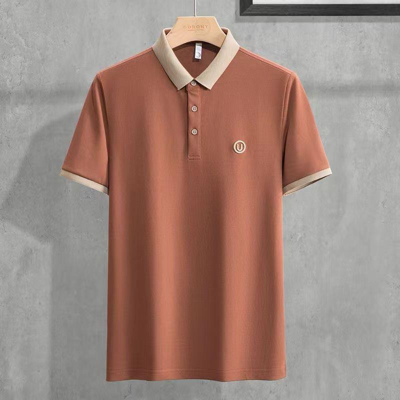 Embroidered Brown Regular Fit Polo T-Shirt