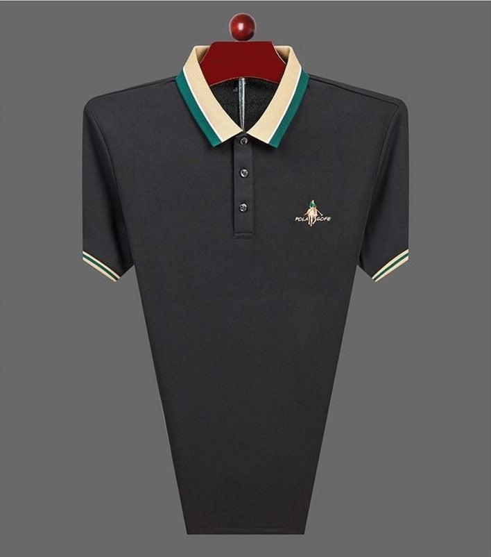Horse Rider Black Polo T-Shirt