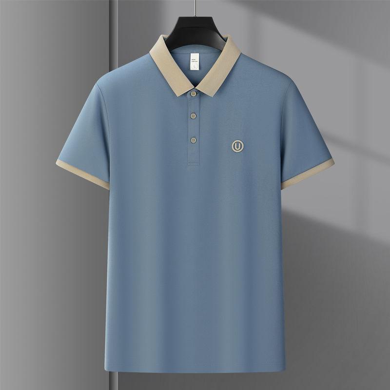 Embroidered Blue Regular Fit Polo T-Shirt